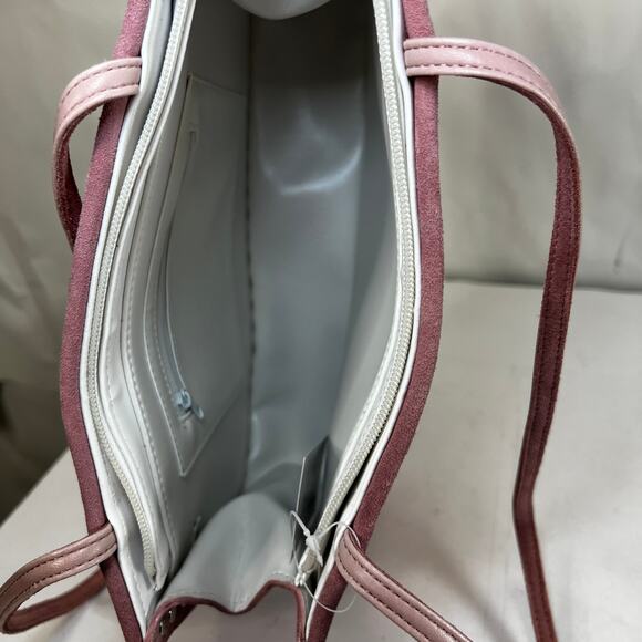 Western Studded Pink Suede Genuine Leather Shoulder Bag - Picture 6 of 13